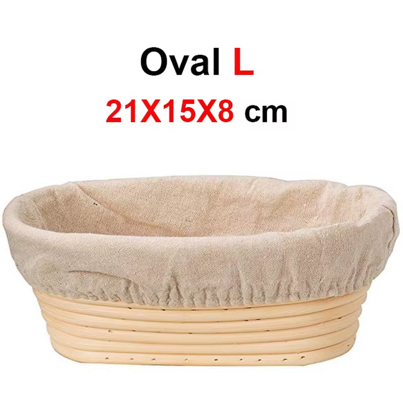 Handmade Rattan Bread Proofing Basket Natural Fermentation Sourdough Banneton Bread Basket Dough Rattan Wicker Baking Bowl
