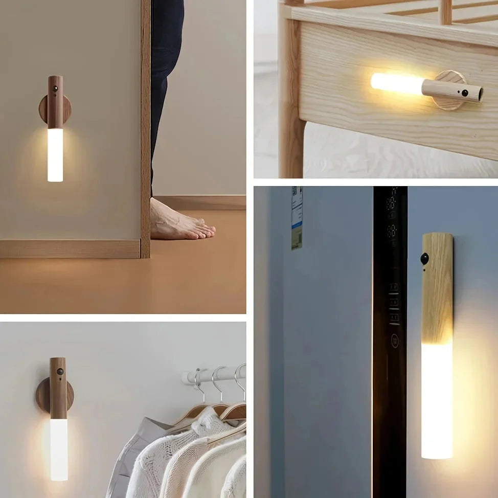 Intelligent Human Body Induction LED Night Light โ Rechargeable Wall Light for Corridor, Cabinet, and Toilet