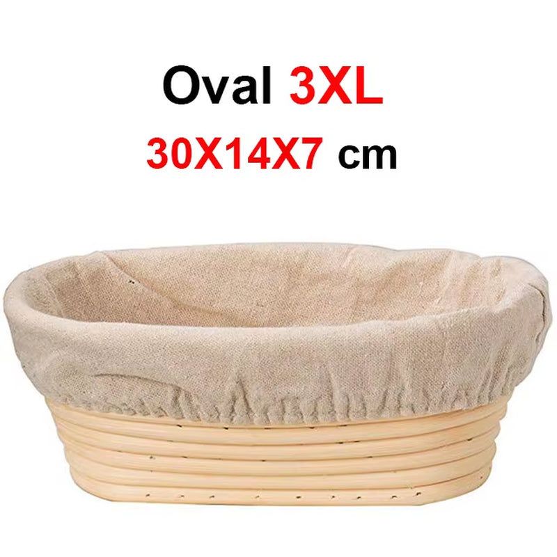 Handmade Rattan Bread Proofing Basket Natural Fermentation Sourdough Banneton Bread Basket Dough Rattan Wicker Baking Bowl