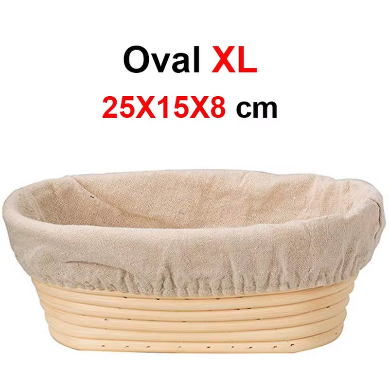 Handmade Rattan Bread Proofing Basket Natural Fermentation Sourdough Banneton Bread Basket Dough Rattan Wicker Baking Bowl