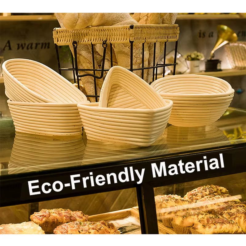 Handmade Rattan Bread Proofing Basket Natural Fermentation Sourdough Banneton Bread Basket Dough Rattan Wicker Baking Bowl