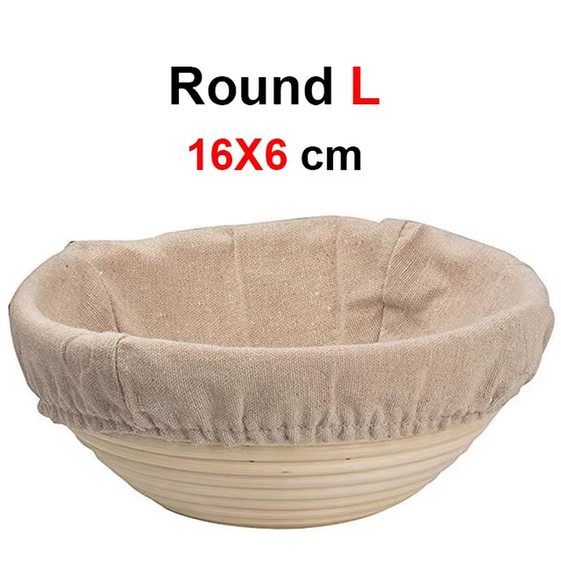 Handmade Rattan Bread Proofing Basket Natural Fermentation Sourdough Banneton Bread Basket Dough Rattan Wicker Baking Bowl