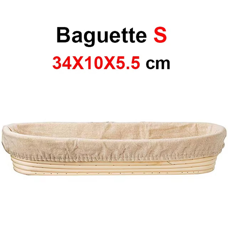 Handmade Rattan Bread Proofing Basket Natural Fermentation Sourdough Banneton Bread Basket Dough Rattan Wicker Baking Bowl