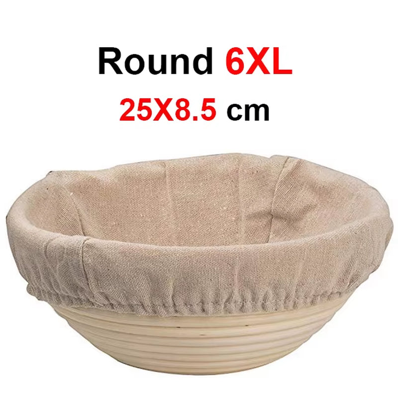 Handmade Rattan Bread Proofing Basket Natural Fermentation Sourdough Banneton Bread Basket Dough Rattan Wicker Baking Bowl