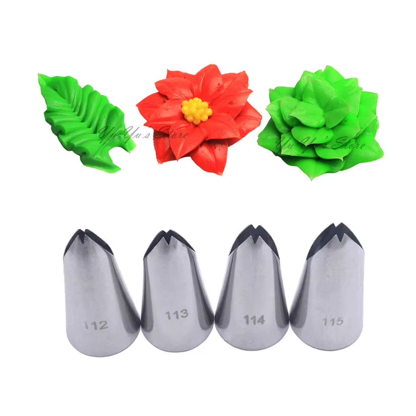Medium Leaf Tips Stainless Steel Icing Piping Nozzles Cake Decorating Pastry Tip Sets Cupcake Tools