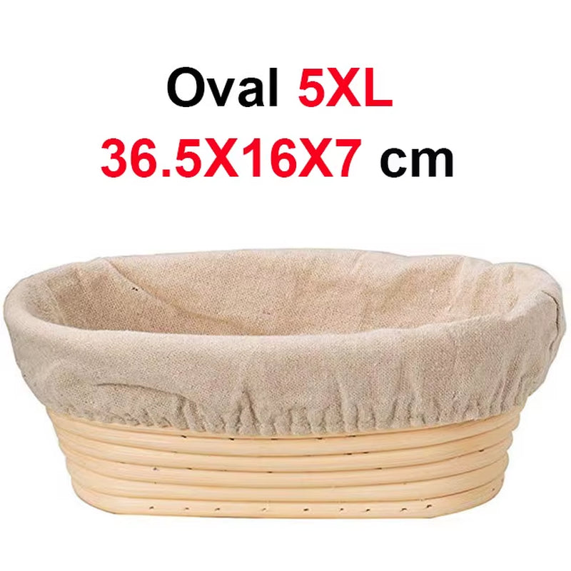 Handmade Rattan Bread Proofing Basket Natural Fermentation Sourdough Banneton Bread Basket Dough Rattan Wicker Baking Bowl