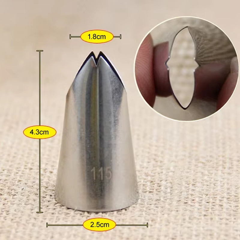 Medium Leaf Tips Stainless Steel Icing Piping Nozzles Cake Decorating Pastry Tip Sets Cupcake Tools