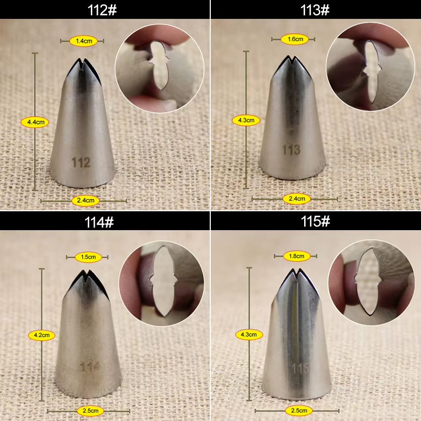 Medium Leaf Tips Stainless Steel Icing Piping Nozzles Cake Decorating Pastry Tip Sets Cupcake Tools