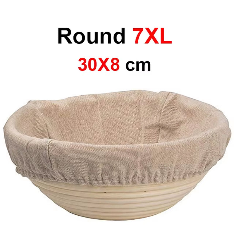 Handmade Rattan Bread Proofing Basket Natural Fermentation Sourdough Banneton Bread Basket Dough Rattan Wicker Baking Bowl