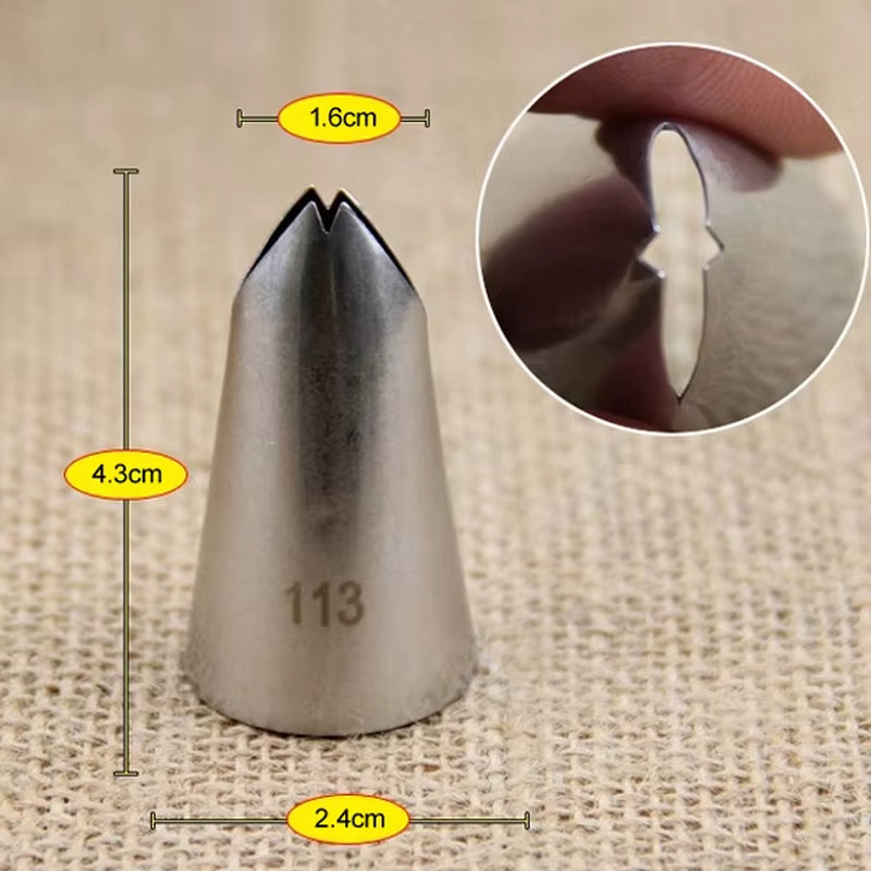Medium Leaf Tips Stainless Steel Icing Piping Nozzles Cake Decorating Pastry Tip Sets Cupcake Tools
