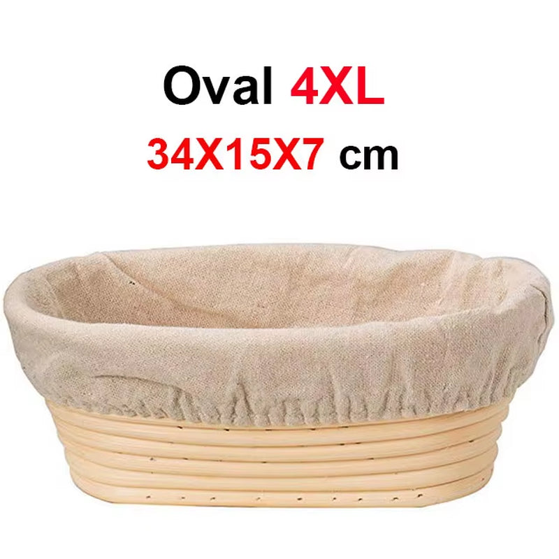 Handmade Rattan Bread Proofing Basket Natural Fermentation Sourdough Banneton Bread Basket Dough Rattan Wicker Baking Bowl