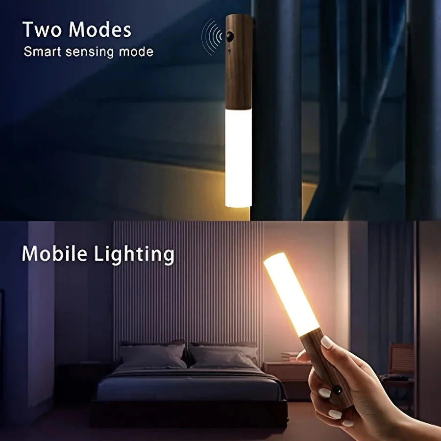 Intelligent Human Body Induction LED Night Light โ Rechargeable Wall Light for Corridor, Cabinet, and Toilet