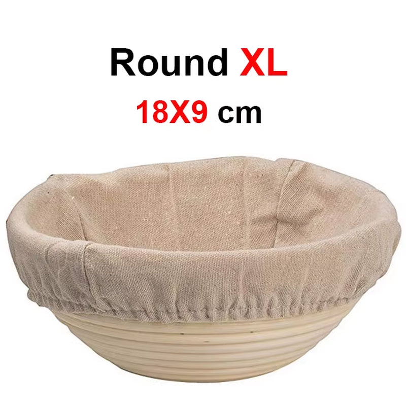 Handmade Rattan Bread Proofing Basket Natural Fermentation Sourdough Banneton Bread Basket Dough Rattan Wicker Baking Bowl