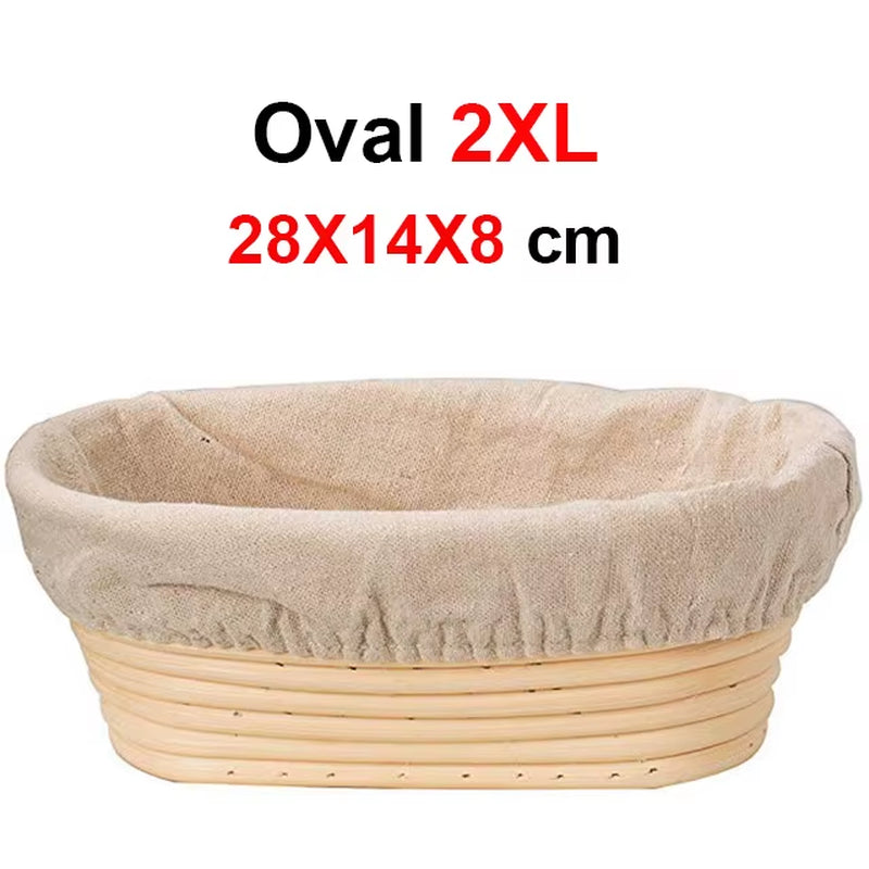 Handmade Rattan Bread Proofing Basket Natural Fermentation Sourdough Banneton Bread Basket Dough Rattan Wicker Baking Bowl