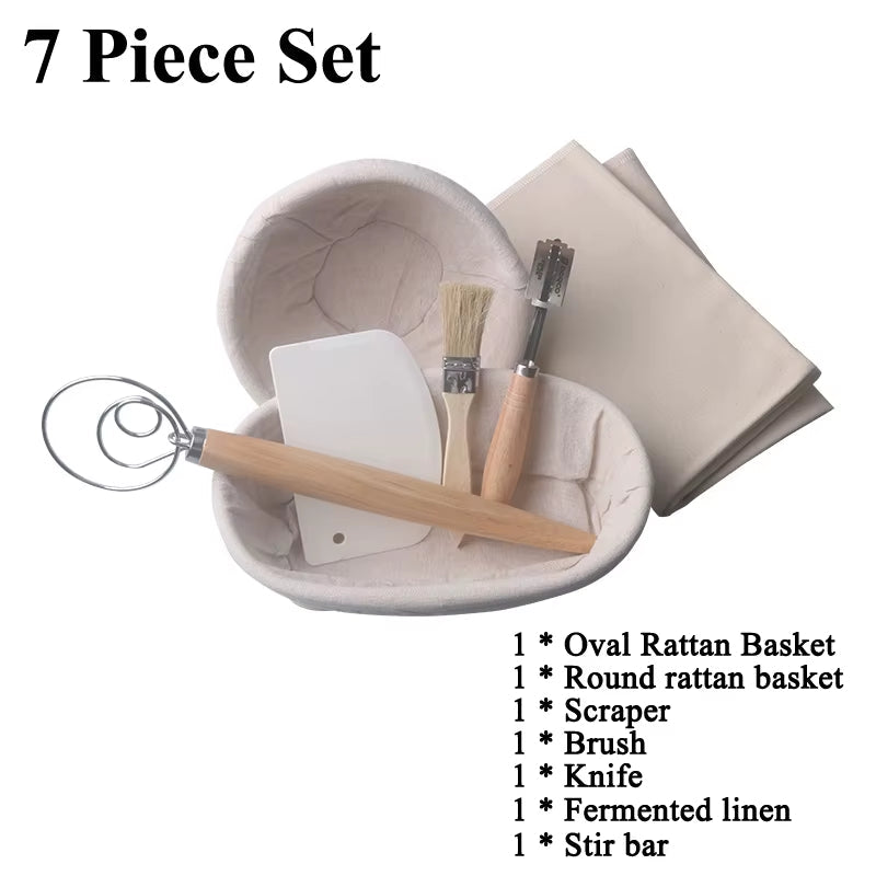Baking Tools Banneton Set Dough Fermentation Bread Proofing Baskets for Professional and Home Bakers Sourdough Rattan Basket
