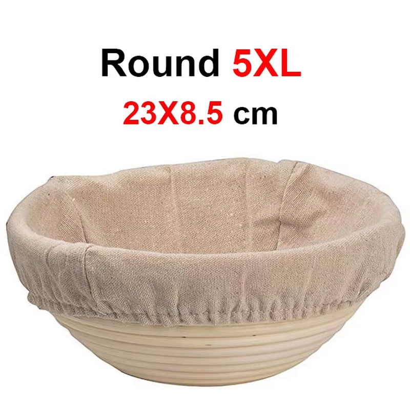 Handmade Rattan Bread Proofing Basket Natural Fermentation Sourdough Banneton Bread Basket Dough Rattan Wicker Baking Bowl