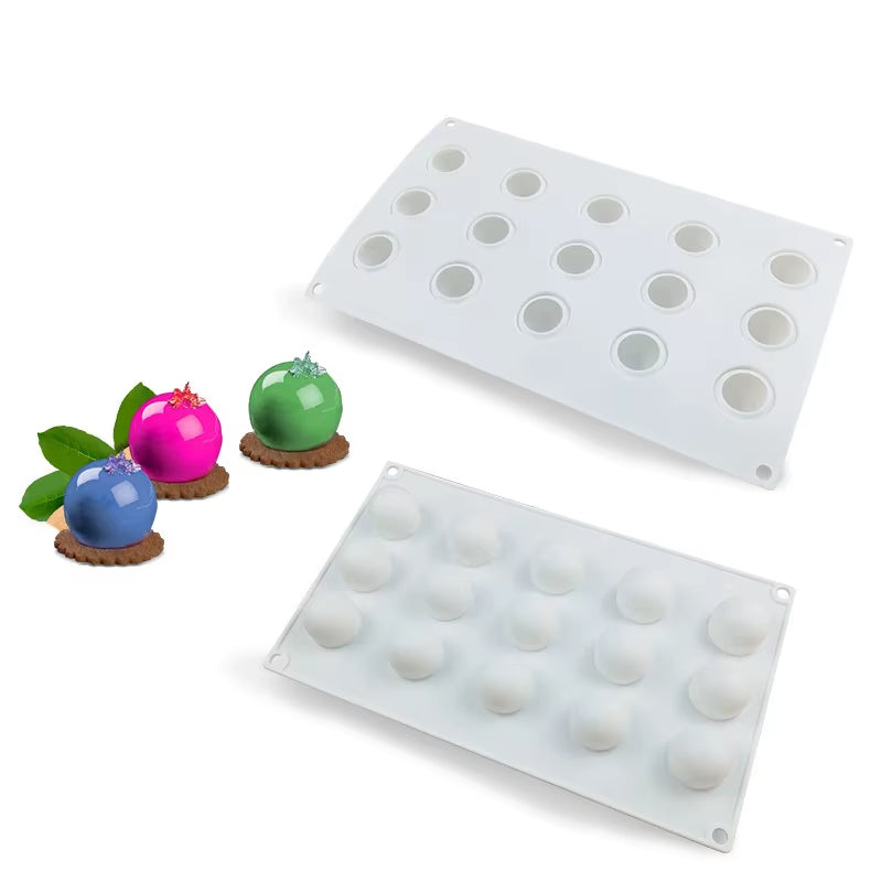 5 Types Spherical-Shaped Dessert Mousse Molds 3D Silicone Cake Mold Muffin Pan Baking Tools for Cakes Decorating Supplies