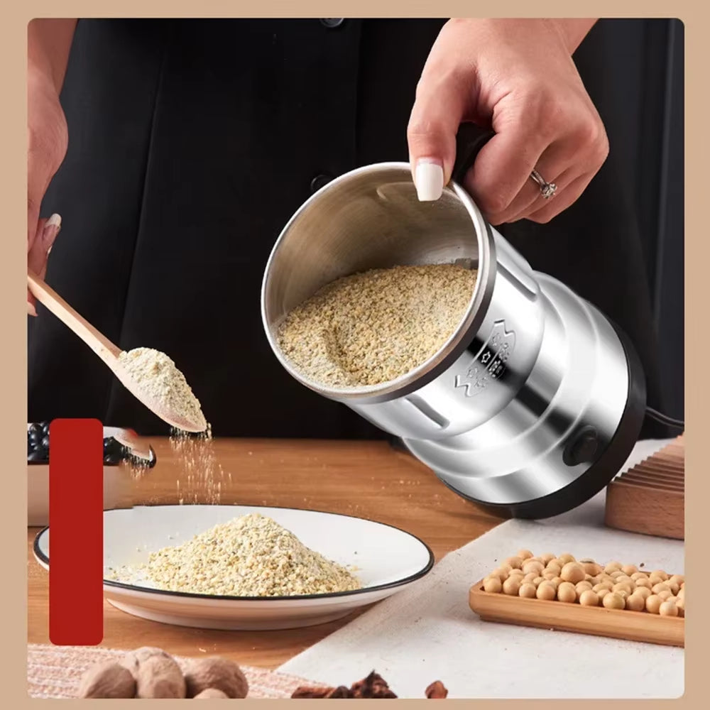 Electric Coffee Bean Grinder,300W Powerful Spice Grinder, Household Grinder for Herbs, Nuts, Grains
