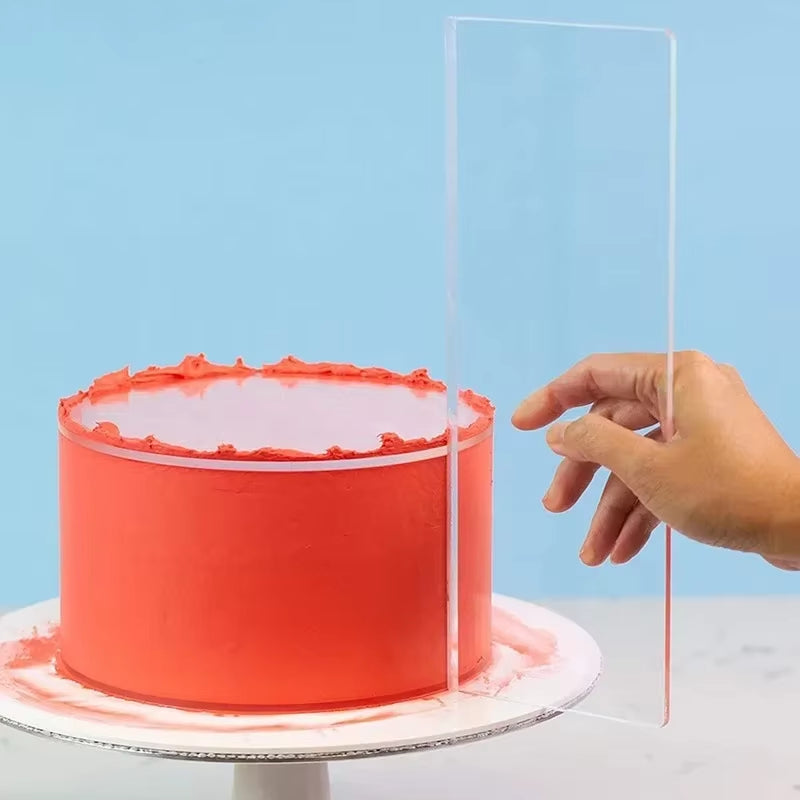 Transparent Cream Scraper Cake Making Scraper Rectangular Acrylic Cake Baking Tool Cake Decorating Tools Kitchen Tools