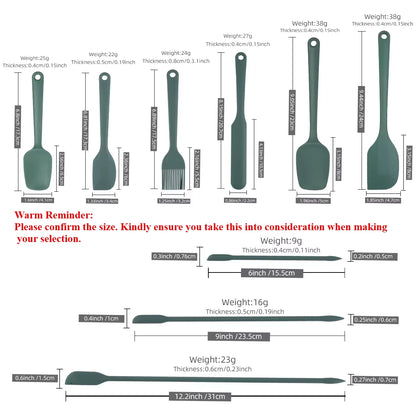 6/9 Pieces Silicone Bakeware Spatula Set Food Grade Non Stick Heat Resistant Spatulas Cooking Kitchen Essentials Baking Tools