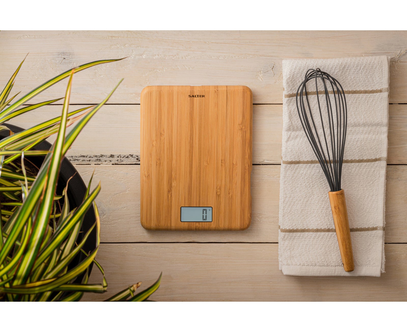 Eco Bamboo Wood Digital Digital Electronic Weight Cooking Scale Set