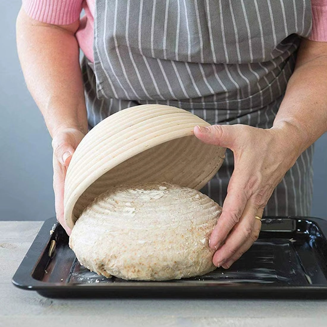 Handmade Rattan Bread Proofing Basket Natural Fermentation Sourdough Banneton Bread Basket Dough Rattan Wicker Baking Bowl