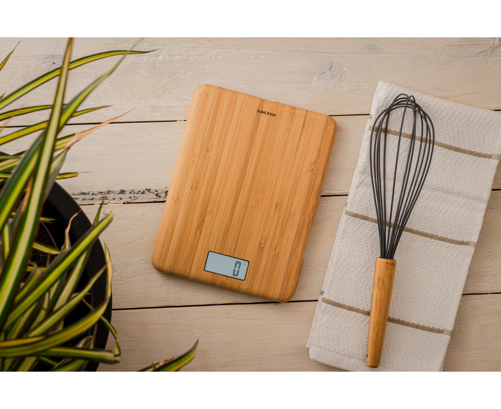 Eco Bamboo Wood Digital Digital Electronic Weight Cooking Scale Set