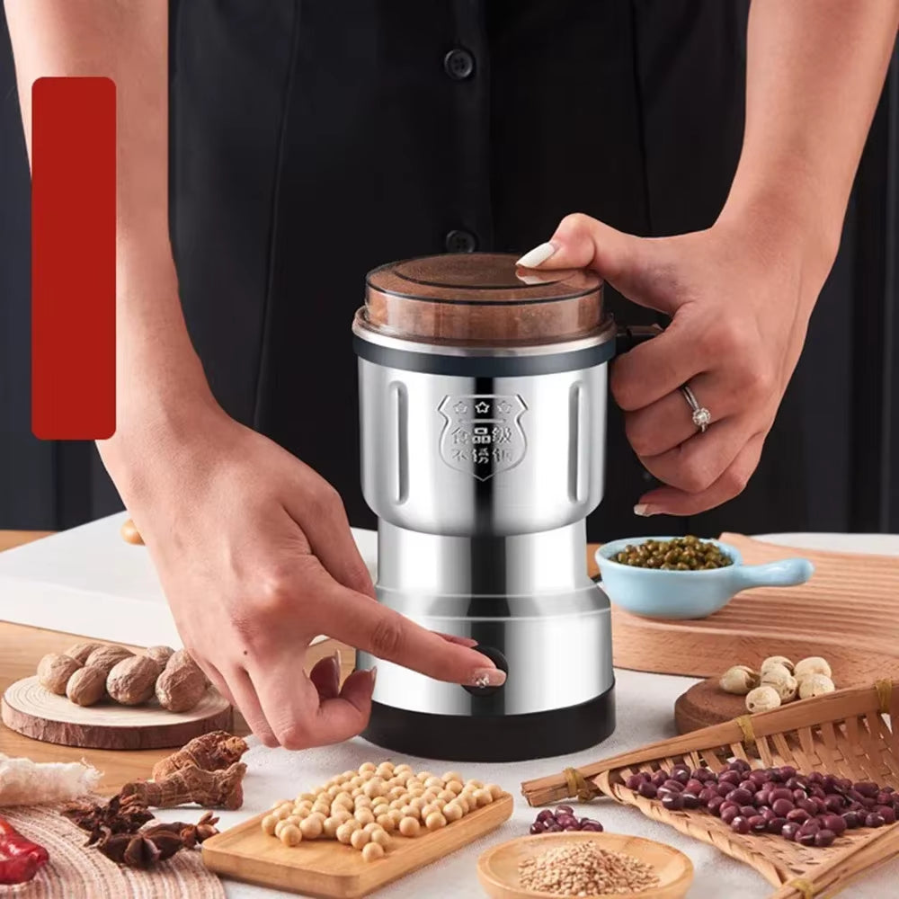 Electric Coffee Bean Grinder,300W Powerful Spice Grinder, Household Grinder for Herbs, Nuts, Grains