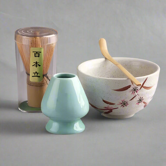Japanese Matcha Tea Set Matcha Bowl Bamboo Whisk Holder Tray Matcha Set