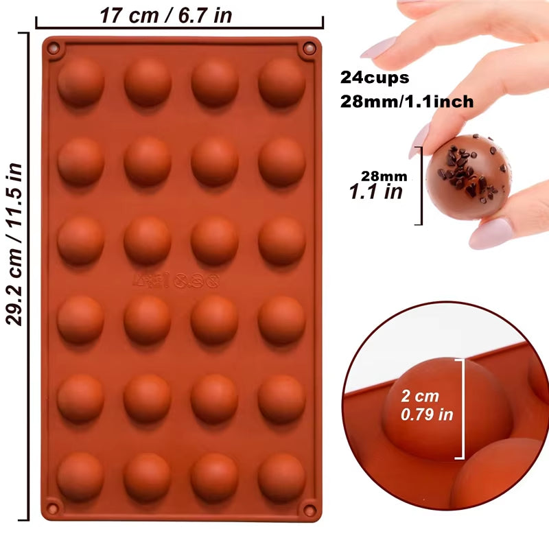 Semi Sphere Silicone Chocolate Mold Half Ball Cake Tray Silicon Dome Baking Moulds Pudding Candy Jelly DIY Tool