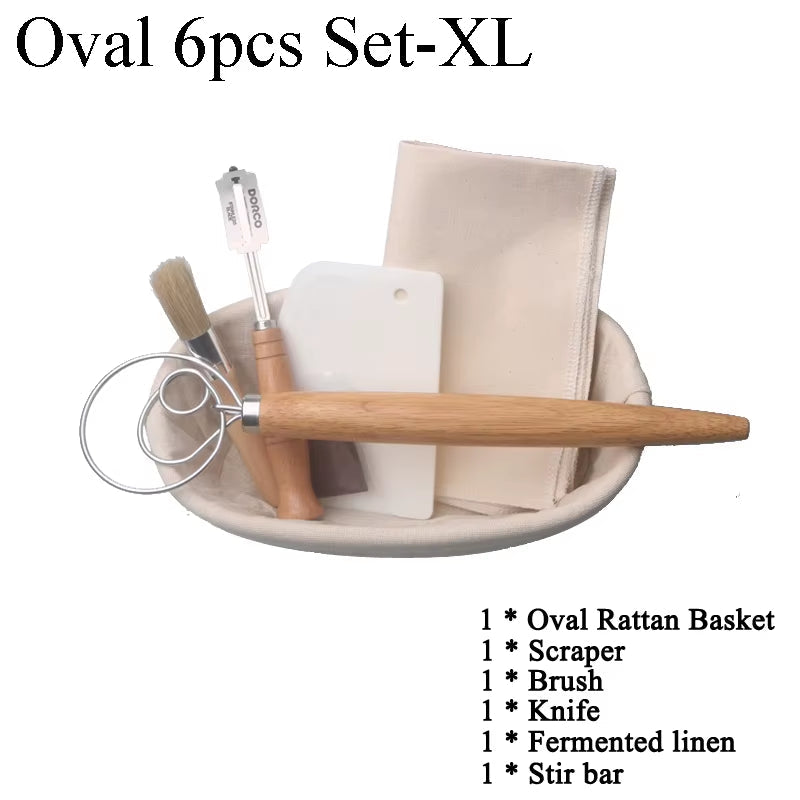Baking Tools Banneton Set Dough Fermentation Bread Proofing Baskets for Professional and Home Bakers Sourdough Rattan Basket