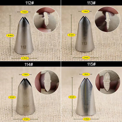 Medium Leaf Tips Stainless Steel Icing Piping Nozzles Cake Decorating Pastry Tip Sets Cupcake Tools