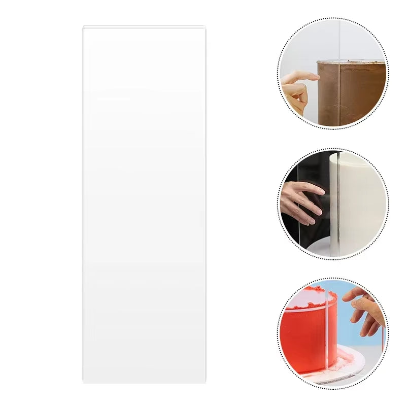 Transparent Cream Scraper Cake Making Scraper Rectangular Acrylic Cake Baking Tool Cake Decorating Tools Kitchen Tools