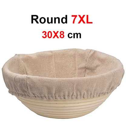 Handmade Rattan Bread Proofing Basket Natural Fermentation Sourdough Banneton Bread Basket Dough Rattan Wicker Baking Bowl