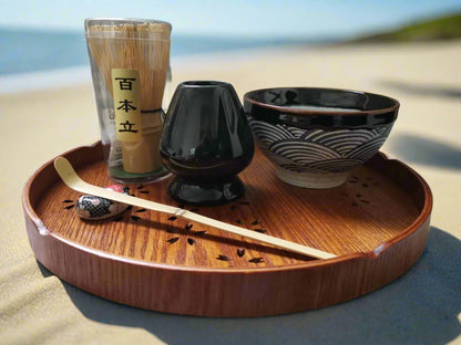 Japanese Matcha Tea Set Matcha Bowl Bamboo Whisk Holder Tray Matcha Set