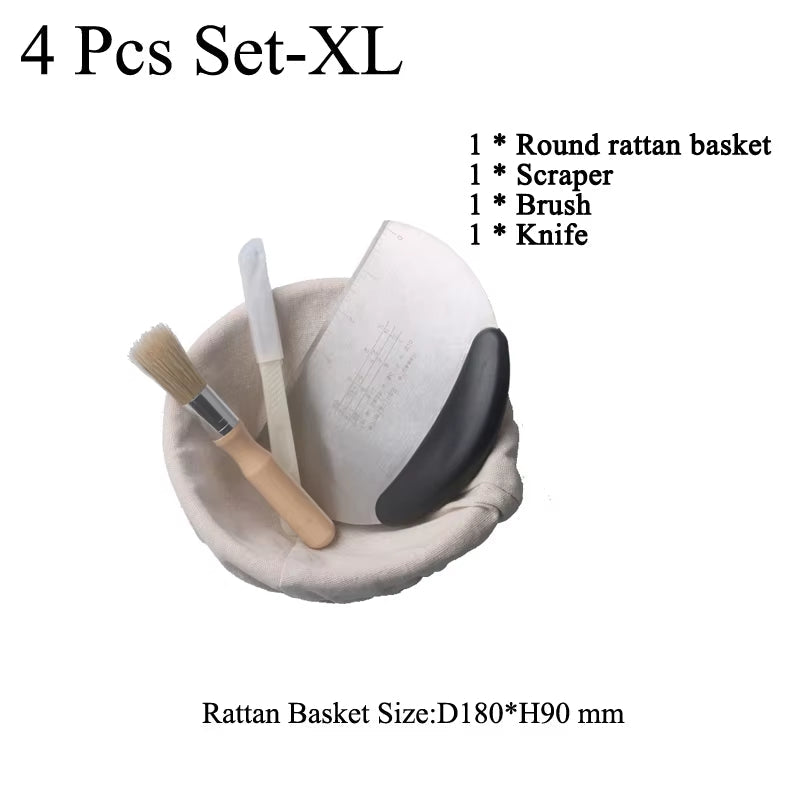 Baking Tools Banneton Set Dough Fermentation Bread Proofing Baskets for Professional and Home Bakers Sourdough Rattan Basket
