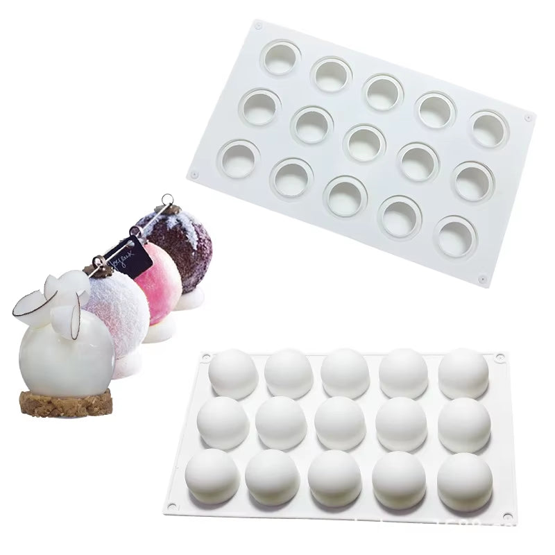 5 Types Spherical-Shaped Dessert Mousse Molds 3D Silicone Cake Mold Muffin Pan Baking Tools for Cakes Decorating Supplies