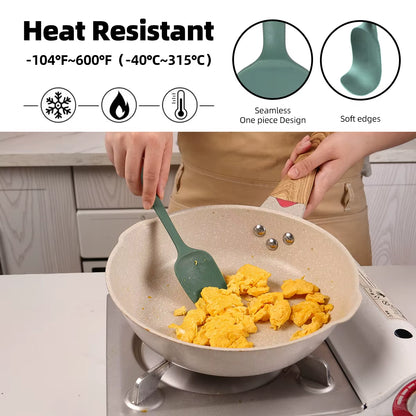 6/9 Pieces Silicone Bakeware Spatula Set Food Grade Non Stick Heat Resistant Spatulas Cooking Kitchen Essentials Baking Tools