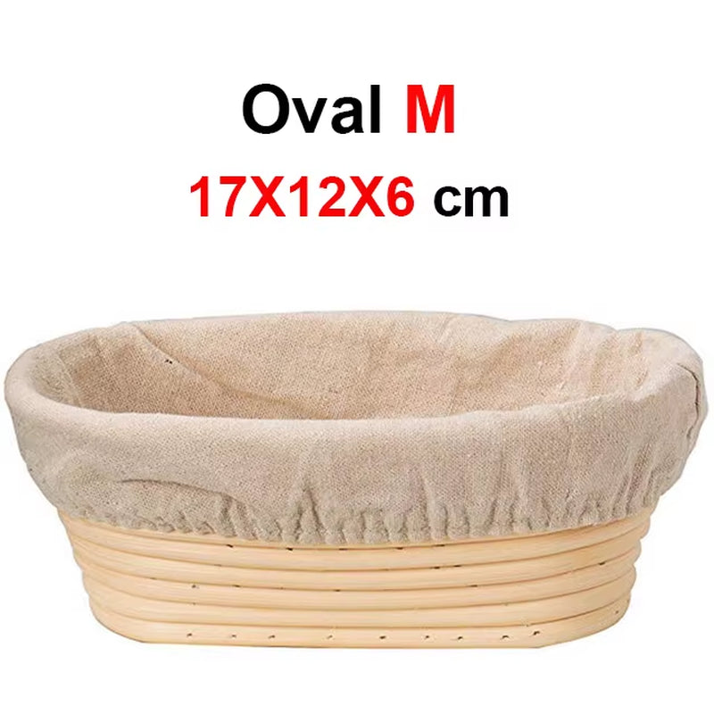 Handmade Rattan Bread Proofing Basket Natural Fermentation Sourdough Banneton Bread Basket Dough Rattan Wicker Baking Bowl