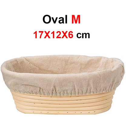 Handmade Rattan Bread Proofing Basket Natural Fermentation Sourdough Banneton Bread Basket Dough Rattan Wicker Baking Bowl