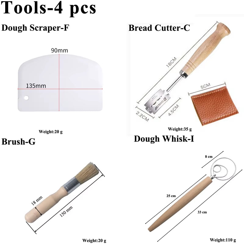 Baking Tools Banneton Set Dough Fermentation Bread Proofing Baskets for Professional and Home Bakers Sourdough Rattan Basket