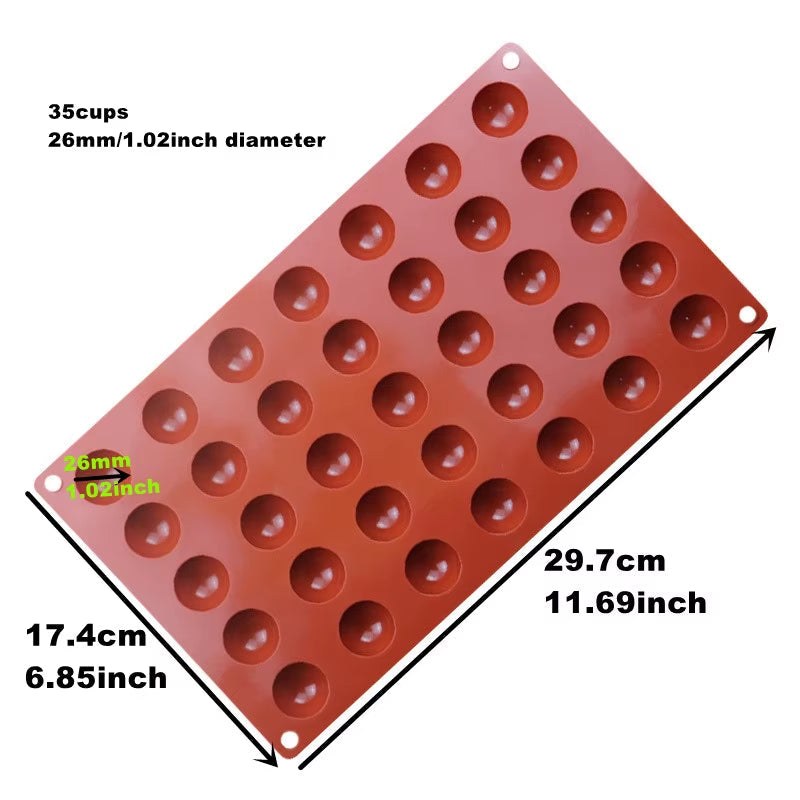 Semi Sphere Silicone Chocolate Mold Half Ball Cake Tray Silicon Dome Baking Moulds Pudding Candy Jelly DIY Tool