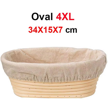 Handmade Rattan Bread Proofing Basket Natural Fermentation Sourdough Banneton Bread Basket Dough Rattan Wicker Baking Bowl