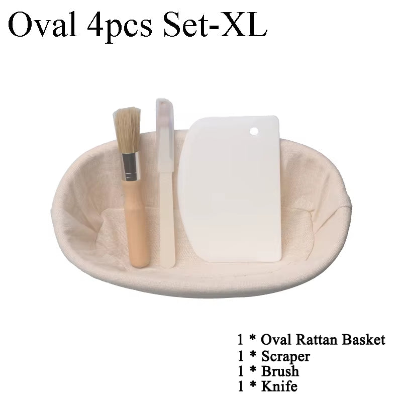 Baking Tools Banneton Set Dough Fermentation Bread Proofing Baskets for Professional and Home Bakers Sourdough Rattan Basket