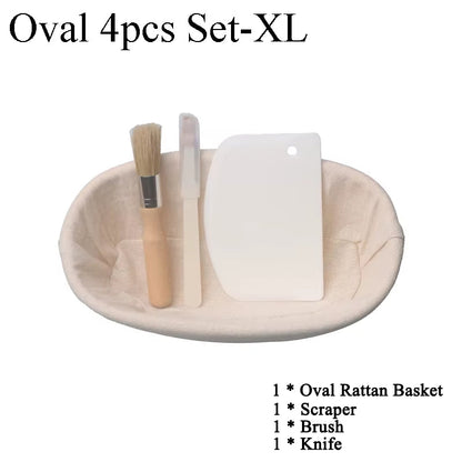 Baking Tools Banneton Set Dough Fermentation Bread Proofing Baskets for Professional and Home Bakers Sourdough Rattan Basket