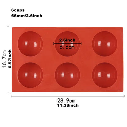 Semi Sphere Silicone Chocolate Mold Half Ball Cake Tray Silicon Dome Baking Moulds Pudding Candy Jelly DIY Tool