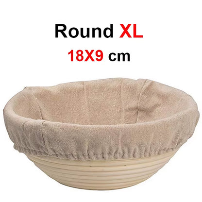 Handmade Rattan Bread Proofing Basket Natural Fermentation Sourdough Banneton Bread Basket Dough Rattan Wicker Baking Bowl