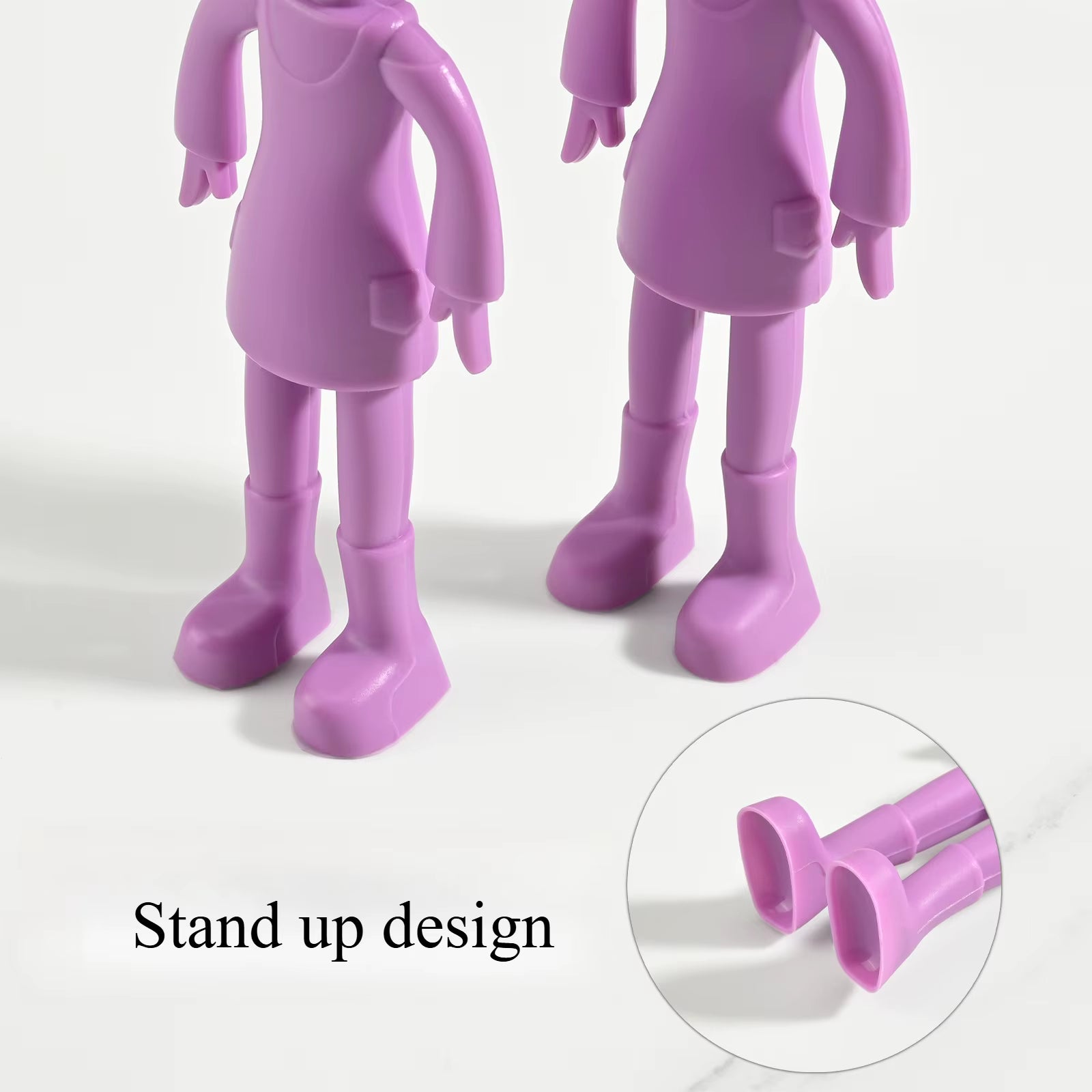 5 Pcs Cartoon Character Silicone Baking Tools Set - Food Grade Non-Stick Heat Resistant Spatulas, Cute Design Kitchen Essentials