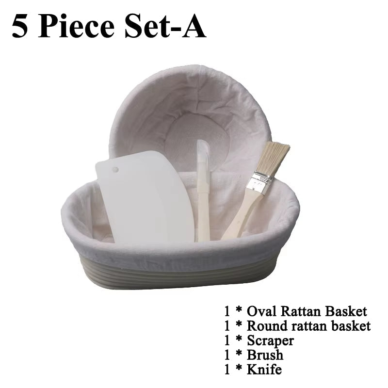 Baking Tools Banneton Set Dough Fermentation Bread Proofing Baskets for Professional and Home Bakers Sourdough Rattan Basket