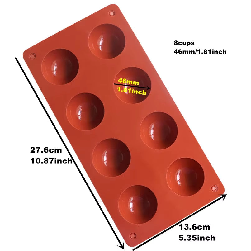 Semi Sphere Silicone Chocolate Mold Half Ball Cake Tray Silicon Dome Baking Moulds Pudding Candy Jelly DIY Tool
